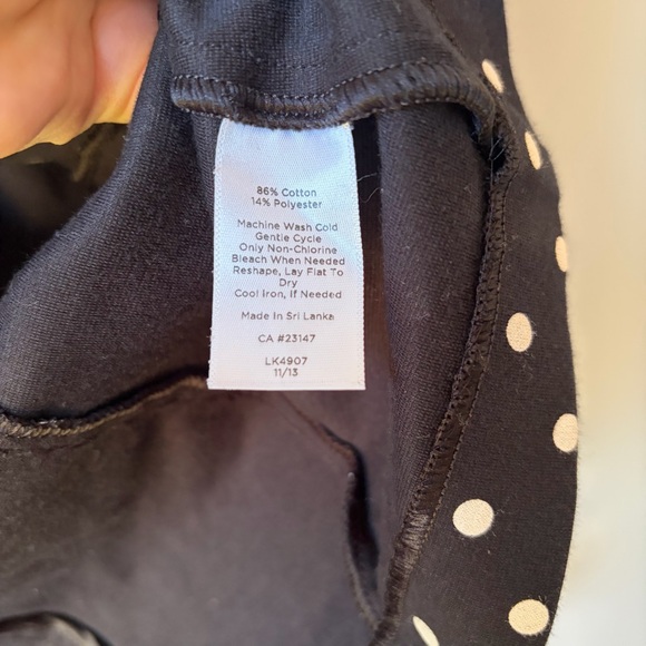 Talbots Womens Polka Dot Blazer Black And White Size Large Petite Button Front - Picture 5 of 10